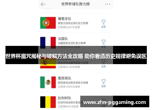 世界杯魔咒揭秘与破解方法全攻略 助你看透历史规律避免误区